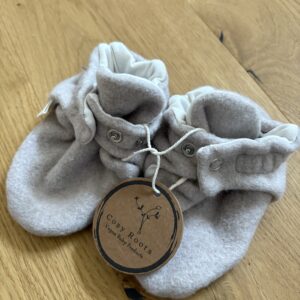 Organic Fleece Booties - beige
