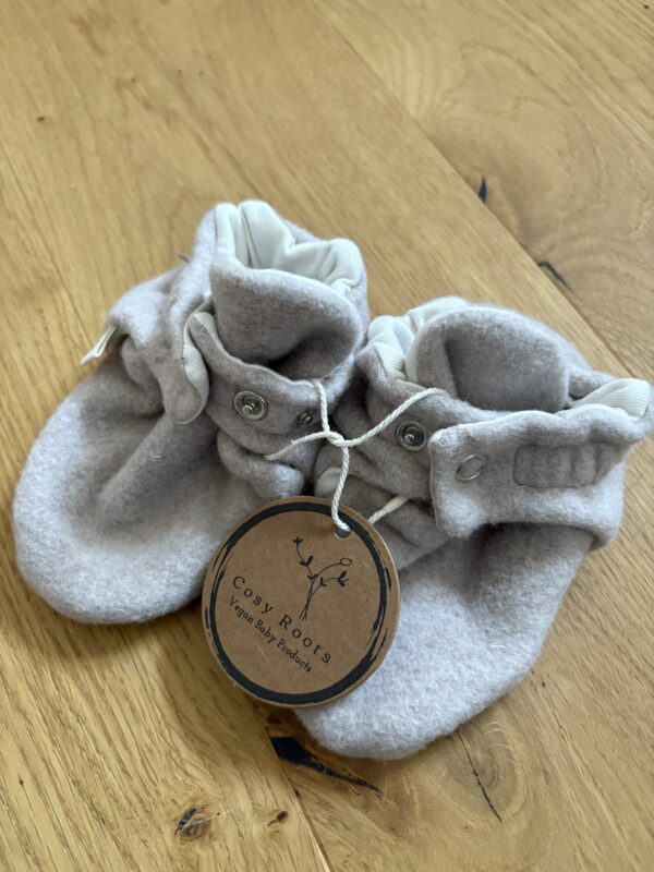 Organic Fleece Booties - beige