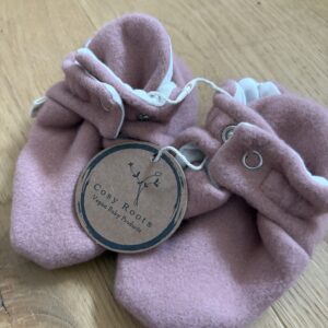 Organic Fleece Booties - rosa