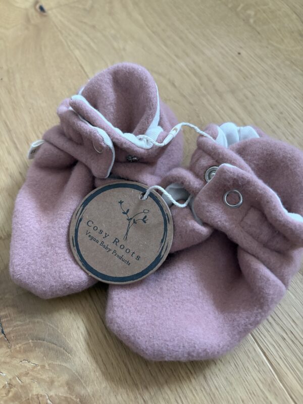 Organic Fleece Booties - rosa