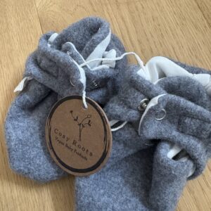 Organic Fleece Booties - grau