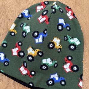Wendebeanie - Traktor bunt